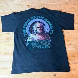 Vintage Goosebumps The Curse of the Mummy's Tomb T-Shirt Black Mens Large 90s